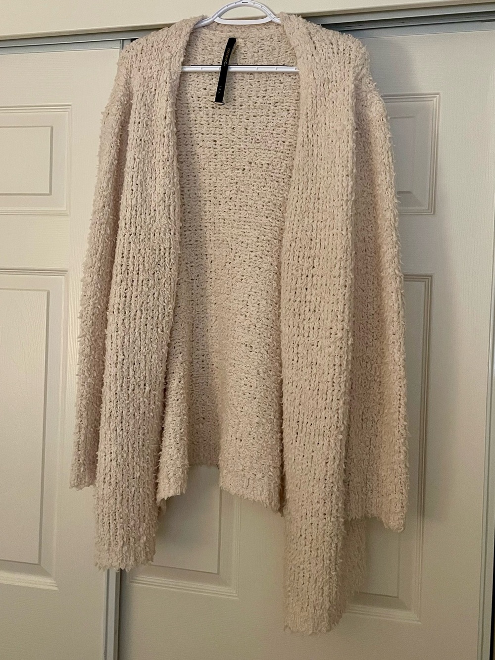 Renee C - Cozy Open-Front Women's Sweater Cardigan - Cream
